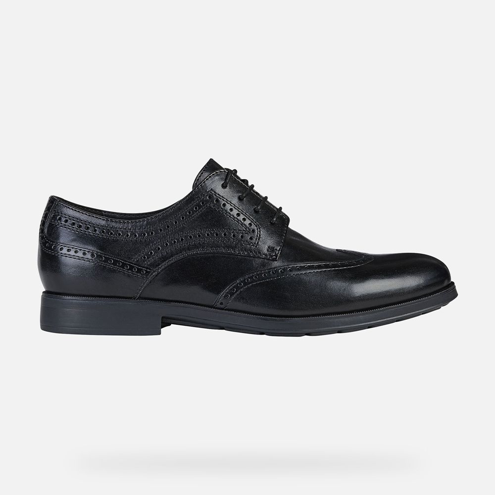 Sapatos Formais Geox Homem Pretas - Hilstone Wide - DRYPQ8197